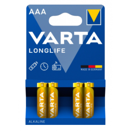 VARTA LONGLIFE AAA BLI 4 ALKALINE Батарейка